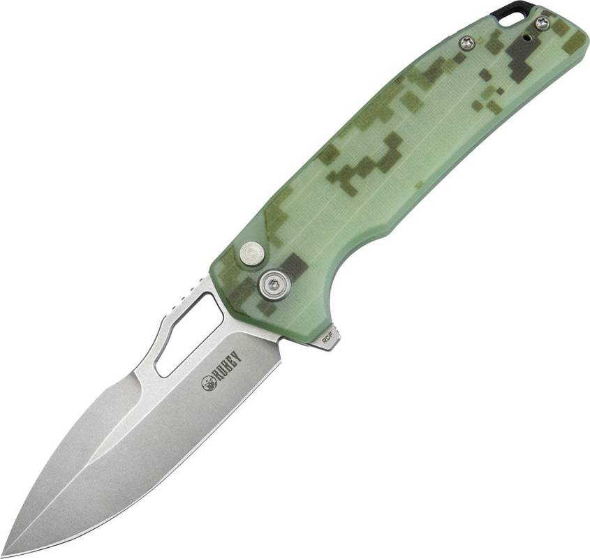 Kubey RDF Button Lock Camo Fickkniv