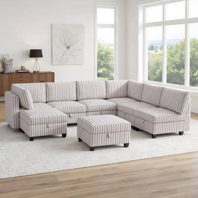 Sectional sofas with storage GDFSTUDIO Modular Sectional with Storage Sofa