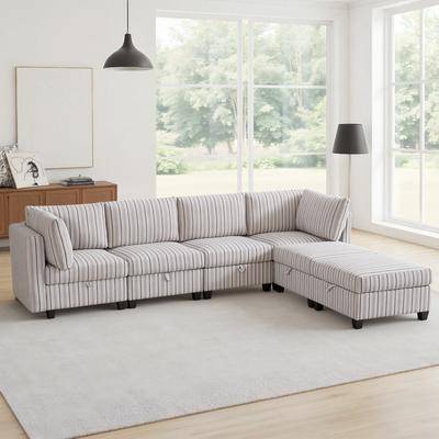 Sectional sofas with storage GDFSTUDIO Modular Sectional with Storage Sofa
