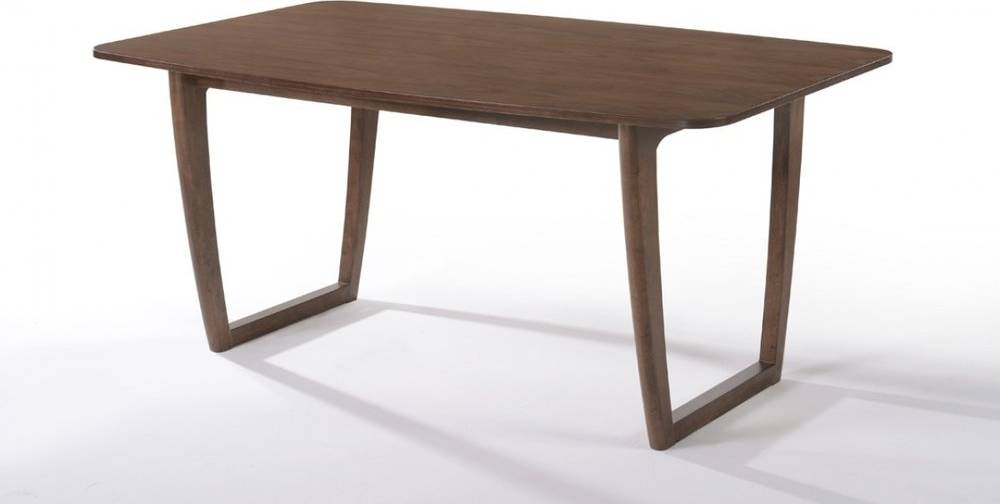 Homeroots 63 Walnut Rectangular Dining Table Matbord