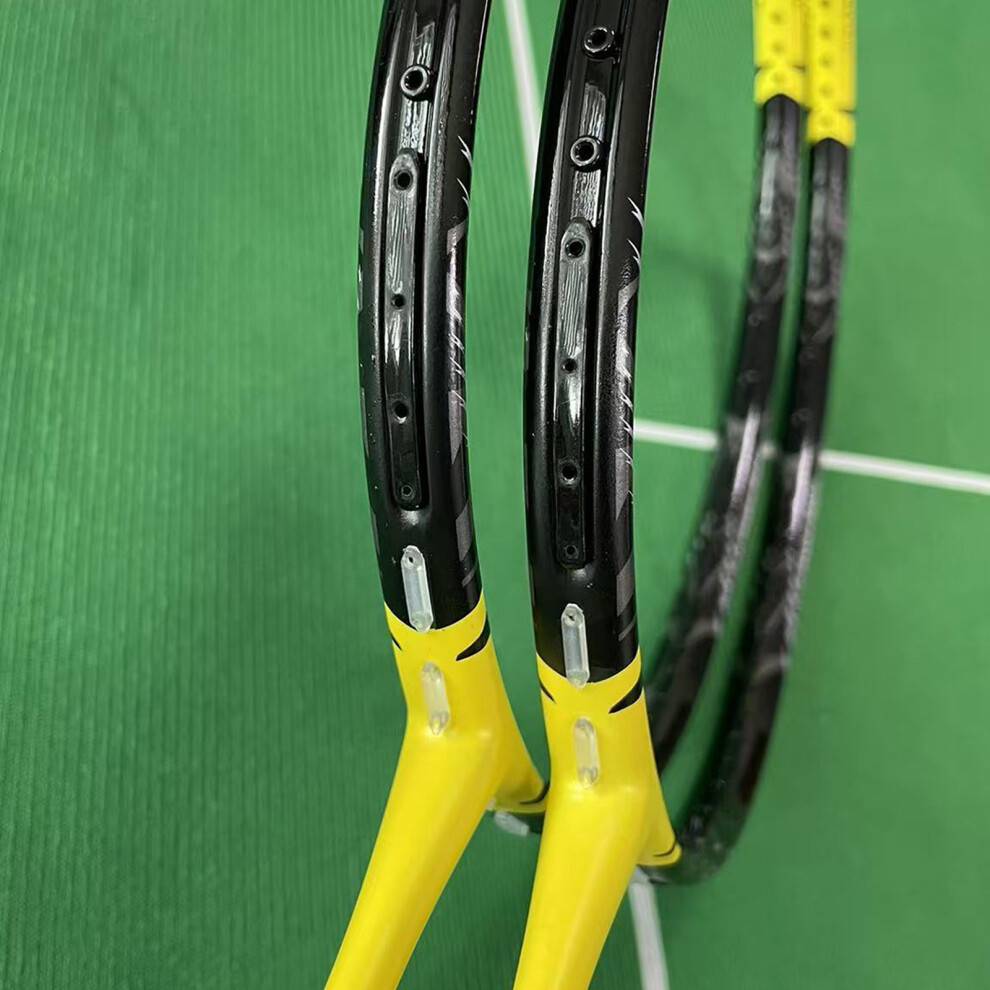 Badminton Racket Set - 2pcs, Black/Yellow