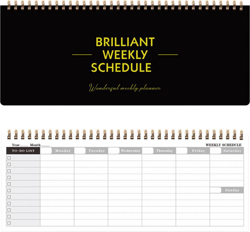Weekly planner Weekly Planner Notebook Black