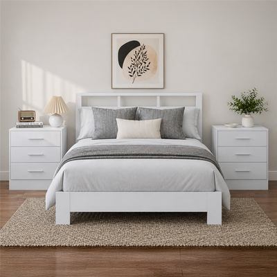 Reflect 3 Drawer Bundle 2pc Bedside Table