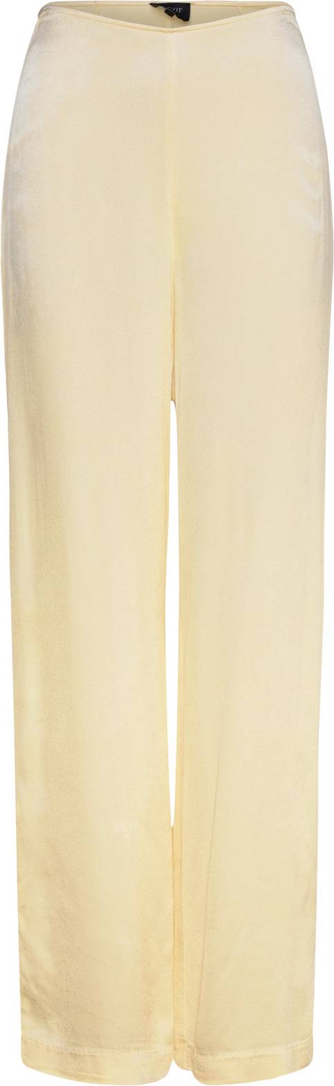 Devin Mid Rise Satin Pant - Yellow