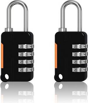 2pcs 4 Digit Number Combination Pad Lock