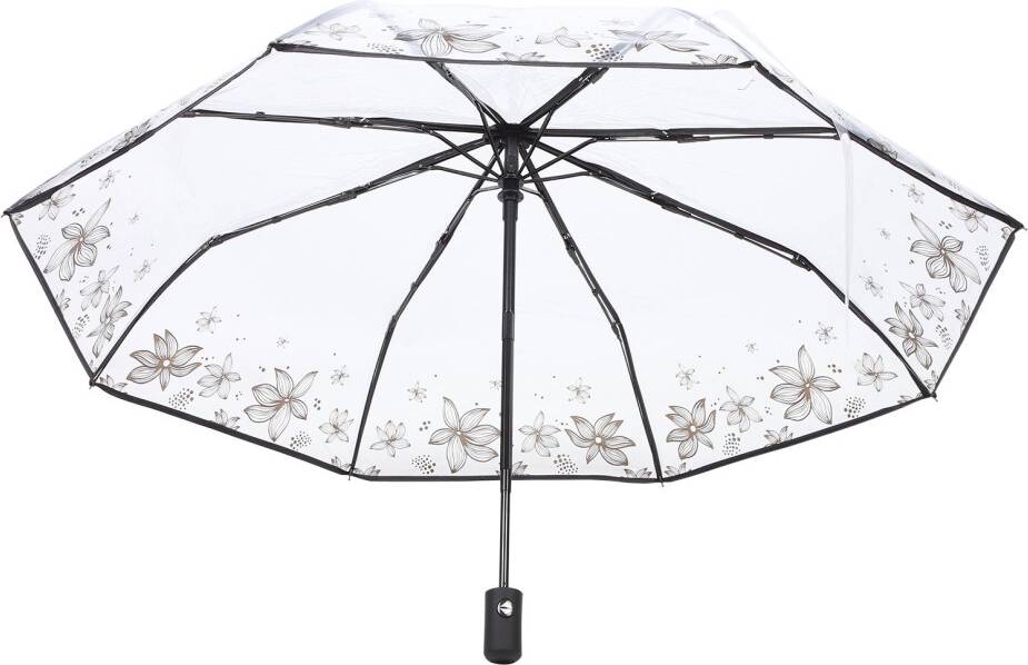 Happyyami Portable Transparent Umbrellas Auto Open Close Compact
