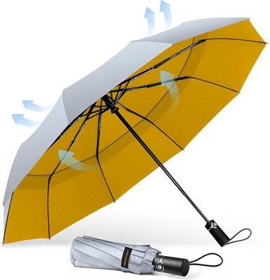 Tecknet Windproof Auto Umbrella Compact Travel Design 10 Ribs