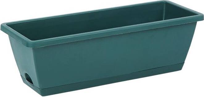 Large plastic garden pots Large Plastic Planter Box Dark Green Rectangular