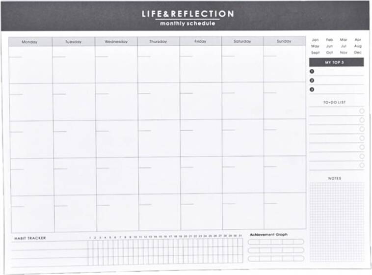 Weekly planner Weekly Planner Notepad Undated Sheets