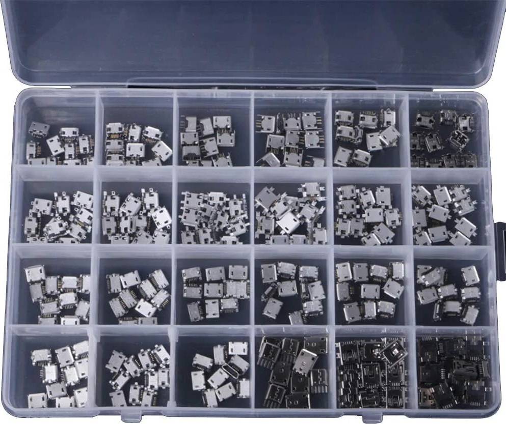 Usb jack 240PCS Micro USB Connector Socket Jack Set