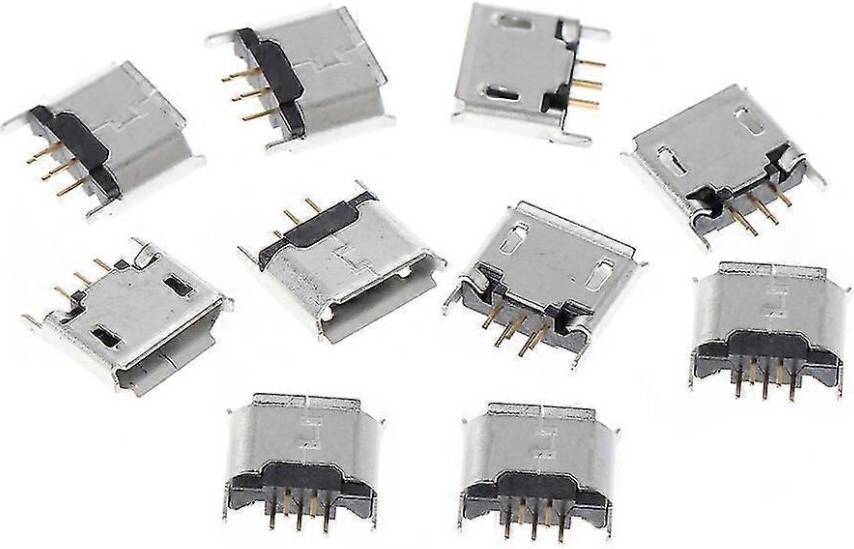 10 Pcs Micro USB Type B Female Socket