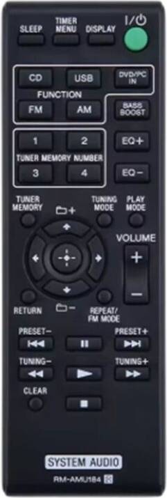 Kepptory Remote Control RM-AMU184 Hi-Fi Audio System