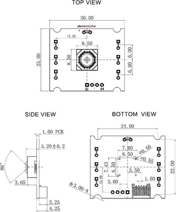 USB Camera Module Board 2MP OV2720