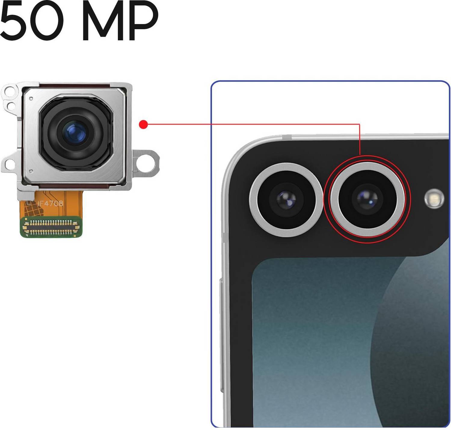 Samsung Rear Camera Galaxy Z Flip 6 50mp Main Sensor
