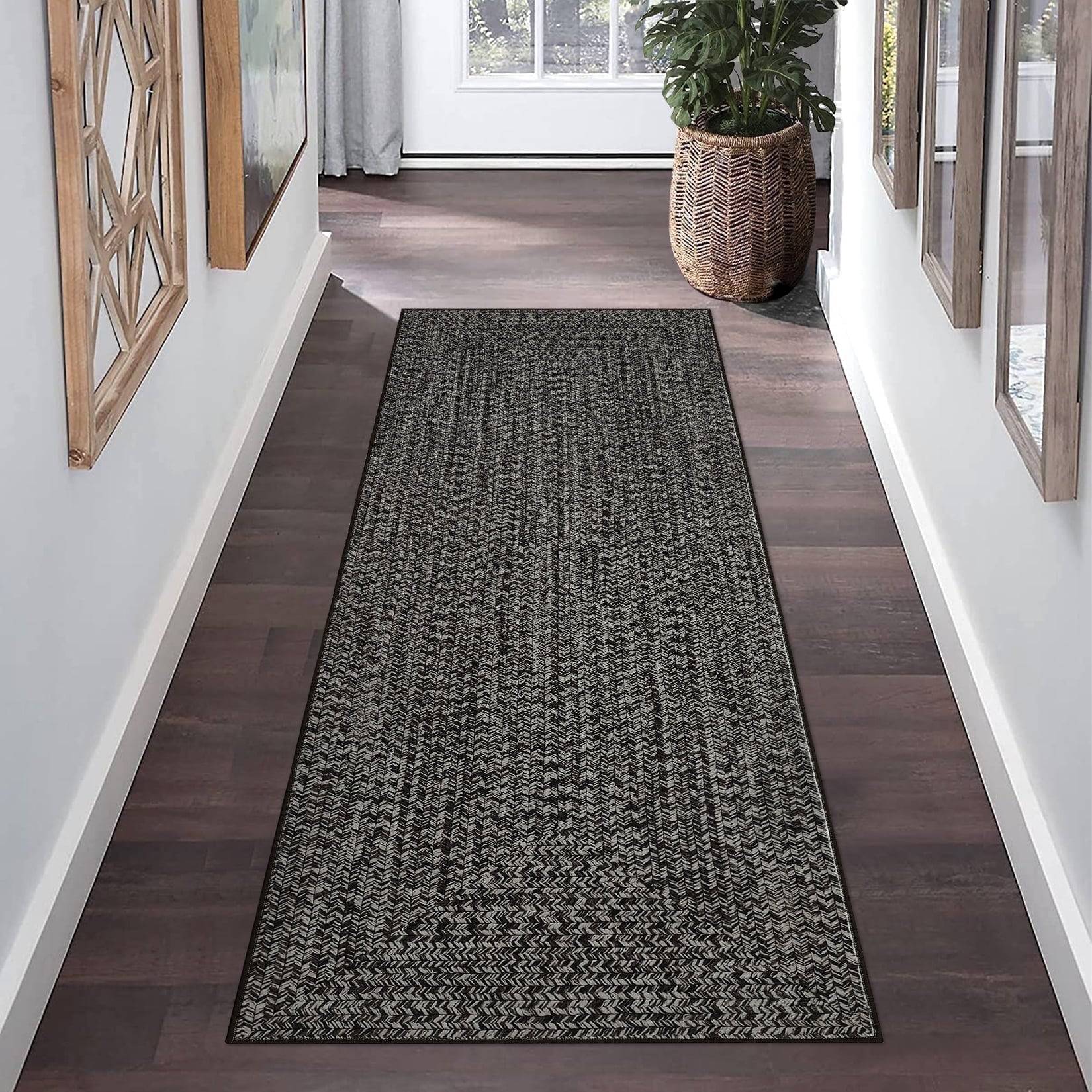Gaomon 2x6 Runner Rug Machine Washable Non-Slip Gray Brown Gray