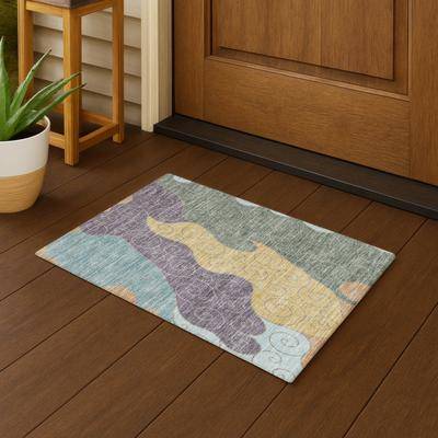 Addison Rugs Swirly Chantille Rug Machine Washable Multicolor