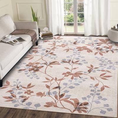Garvee Modern Leaves Pattern Area Rug