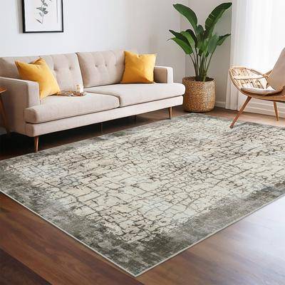 Garvee Modern Abstract Crackle Area Rug Multicolor