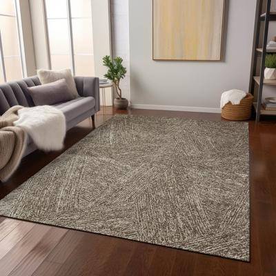 Addison Rugs Washable Solid Geo Chantille Rug