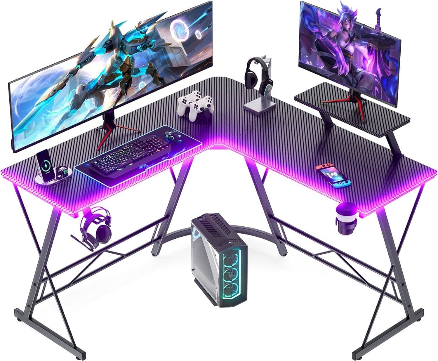 Led gaming desk Gaming Desk with LED Lights 51 Inch