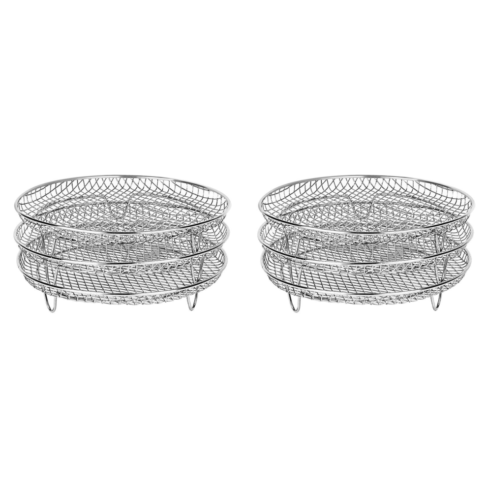 Air fryer stainless steel Spactz 8-Inch 3-Layers Air Fryer Rack Stainless Steel