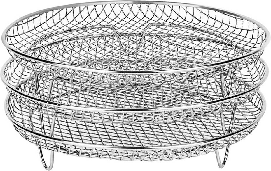 Air fryer stainless steel Spactz 8-Inch 3-Layers Air Fryer Rack Stainless Steel