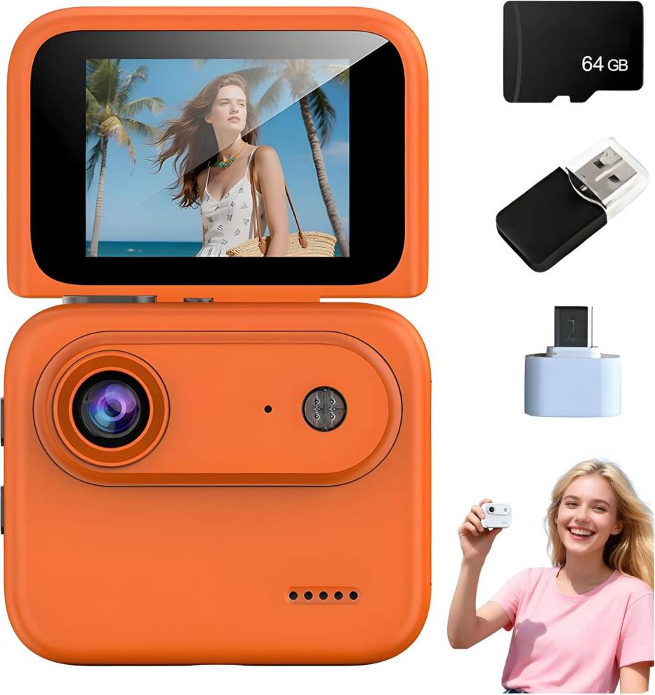 4K Mini Sports Camera Flip Screen