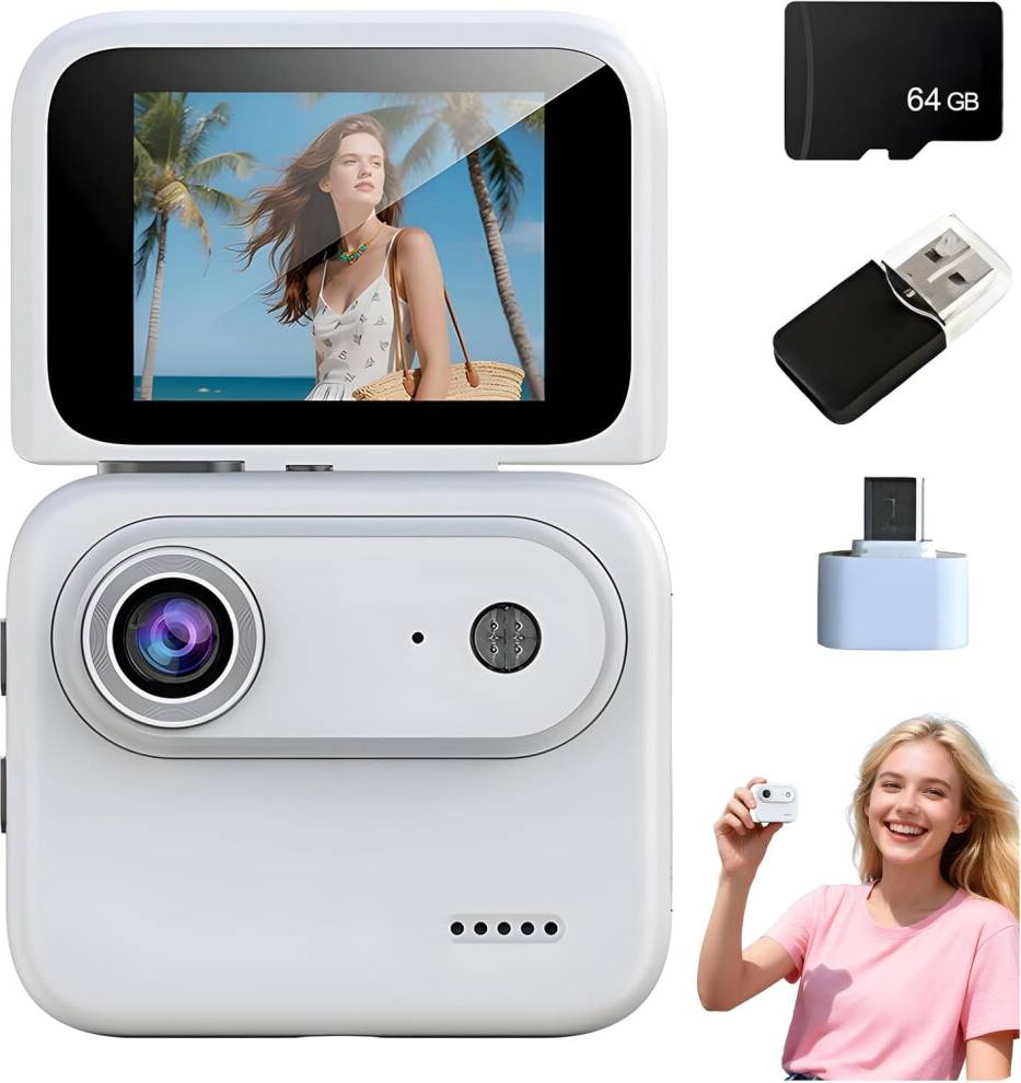 4K Mini Sports Camera With Flip Screen