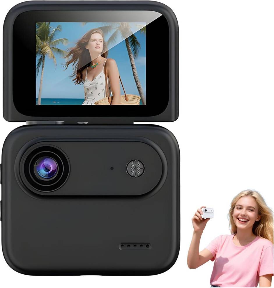 4K Mini Sports Camera With Flip Screen