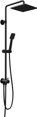 Matt Black Square Thermostatic Rigid Riser Kit