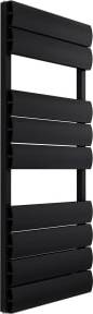 Black Define Straight Single Panel Towel Radiator