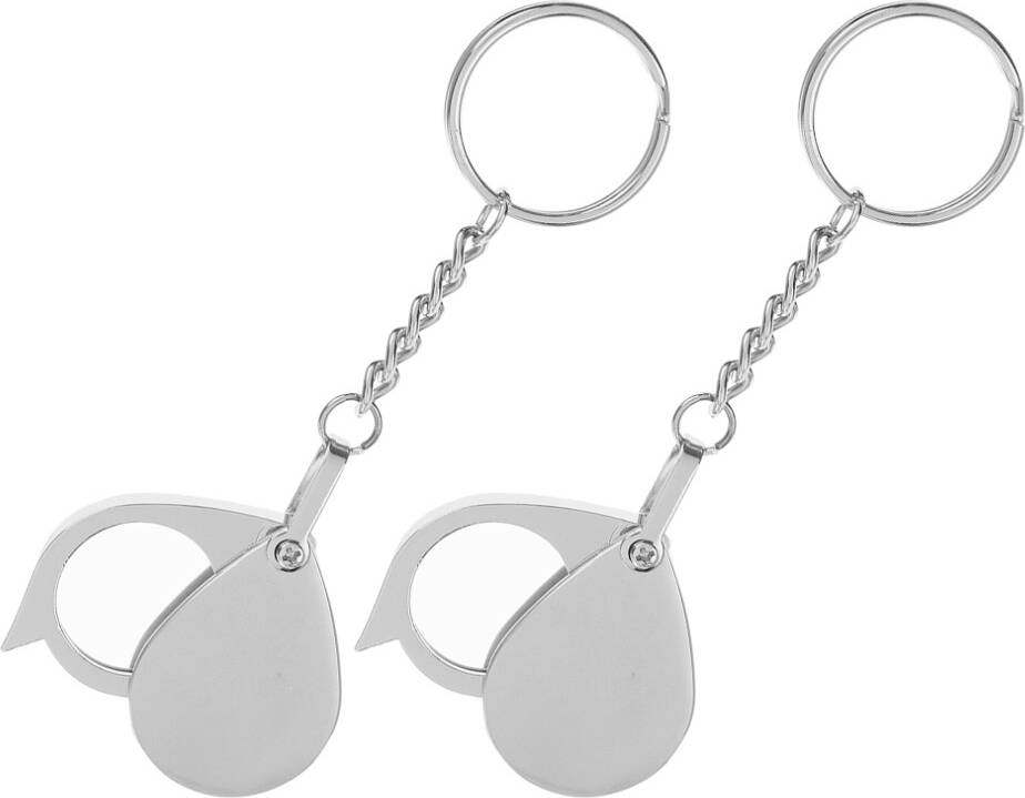 2pcs Magnifying Glass Keychain
