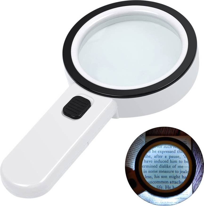 Aixpi Double-Layer Handheld Magnifying Glass LED