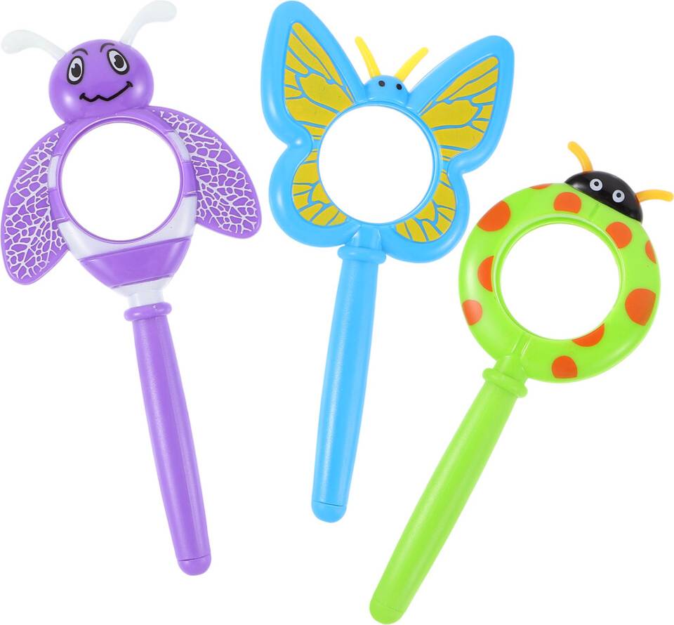 VILLCASE 6Pcs Assorted Color Plastic Magnifying Glass