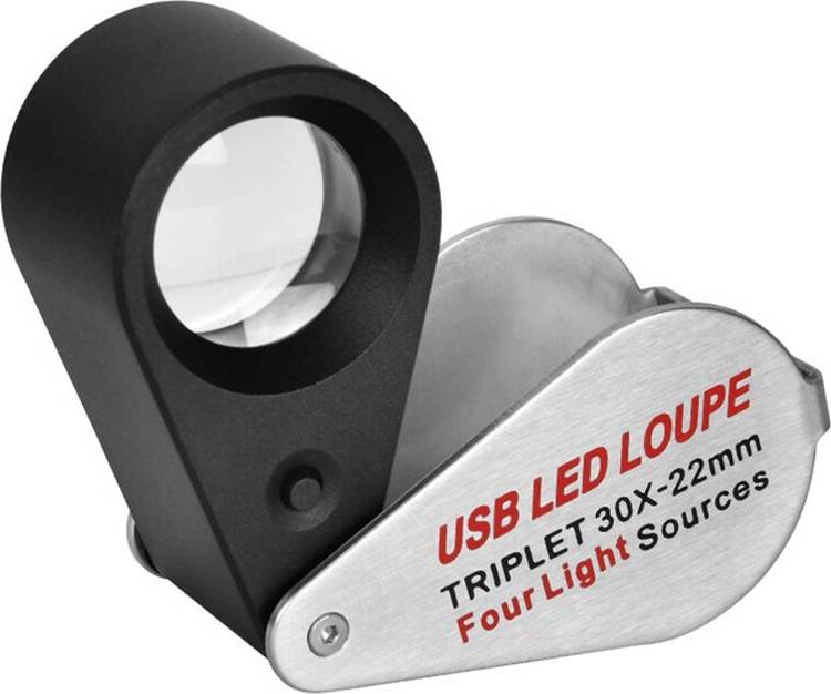 Typecat Rechargeable Four-Colour Light 13LED Magnifier Loupe