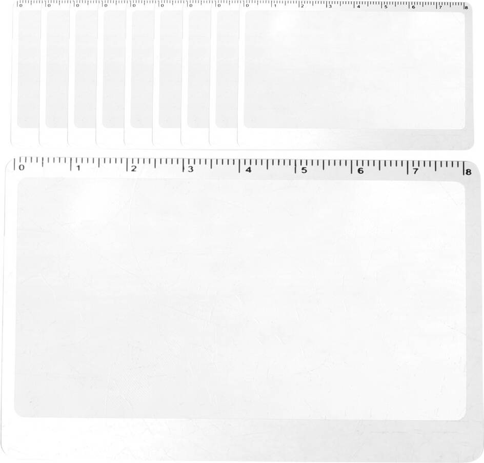 Inoomp 40Pcs PVC Magnifying Bookmark