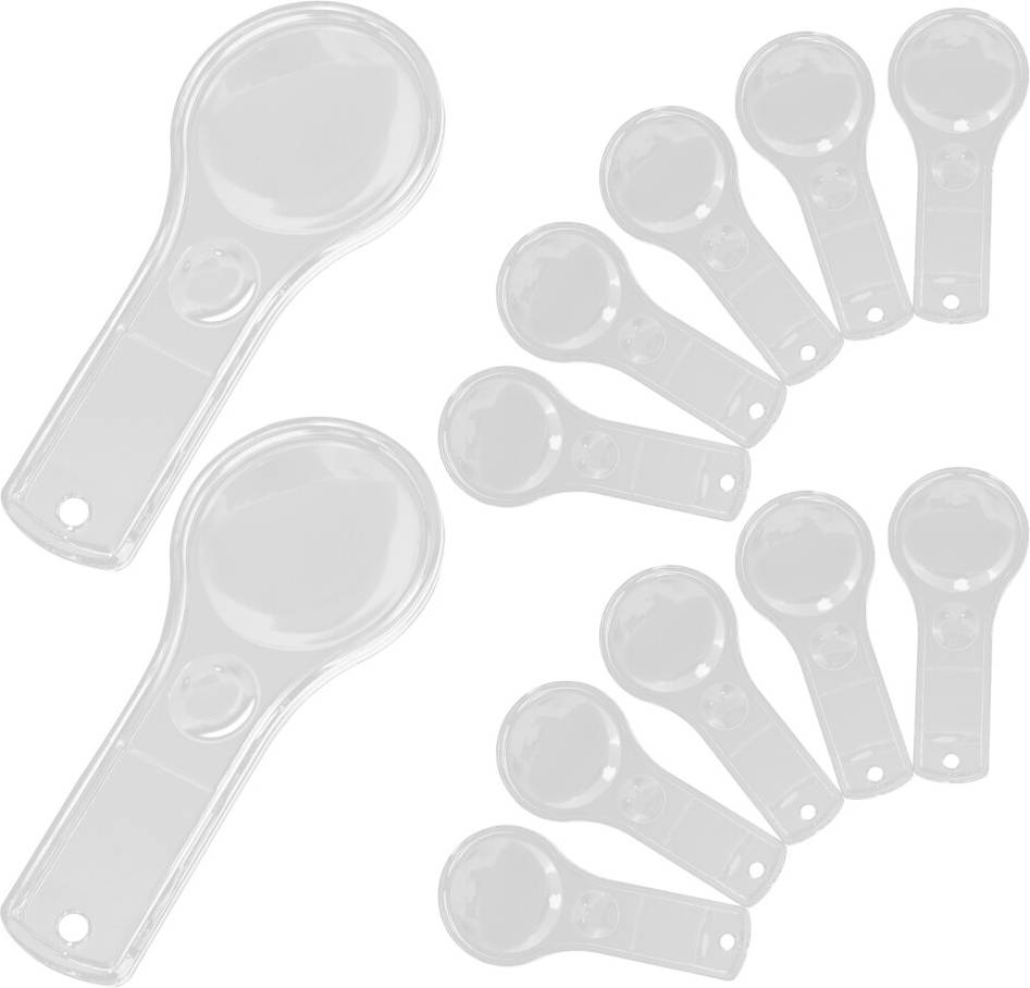 Ohphcall 12 Pcs Mini Plastic Handheld Magnifier