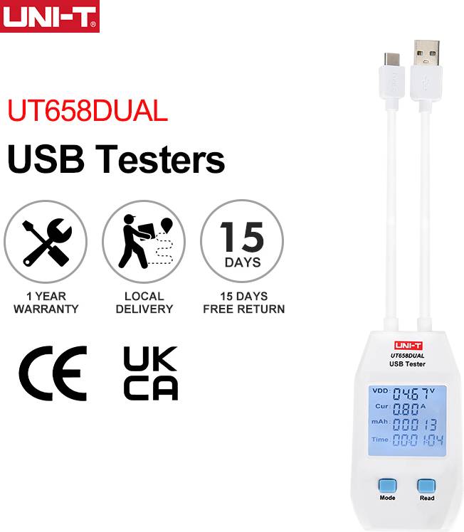 UT658DUAL USB Tester