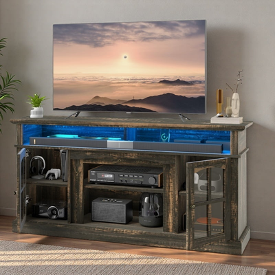 Stand 75 Inch with LED Media Console