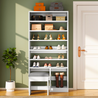 Shoe bench Uforic 8-Tier Entryway Storage Bench Shoe Rack