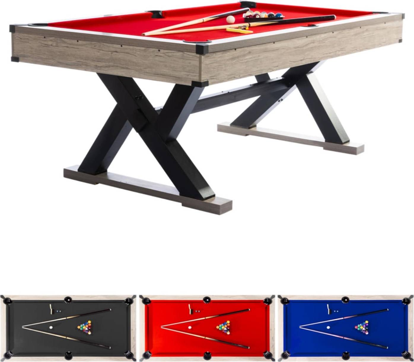 7 ft pool table IDEALHOUSE 7 FT Billiard Table Rustic Grey Finish Pool Table