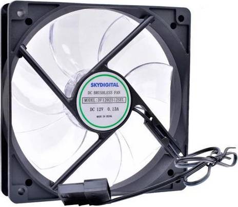 LED White Light 12cm CPU Case