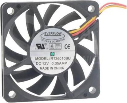 Two 60mm Fans 6cm R126010BU CPU Cooler