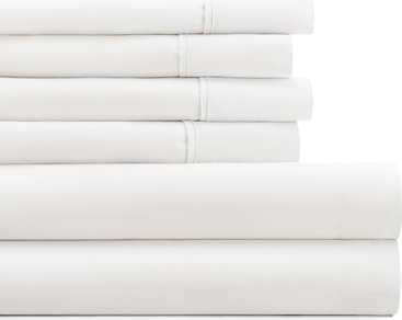 Queen Solid Microfiber 6 Piece Set