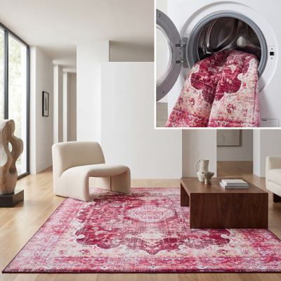 Safavieh Tucson Rorie Medallion Machine Area Rug 4 x 6 Pink