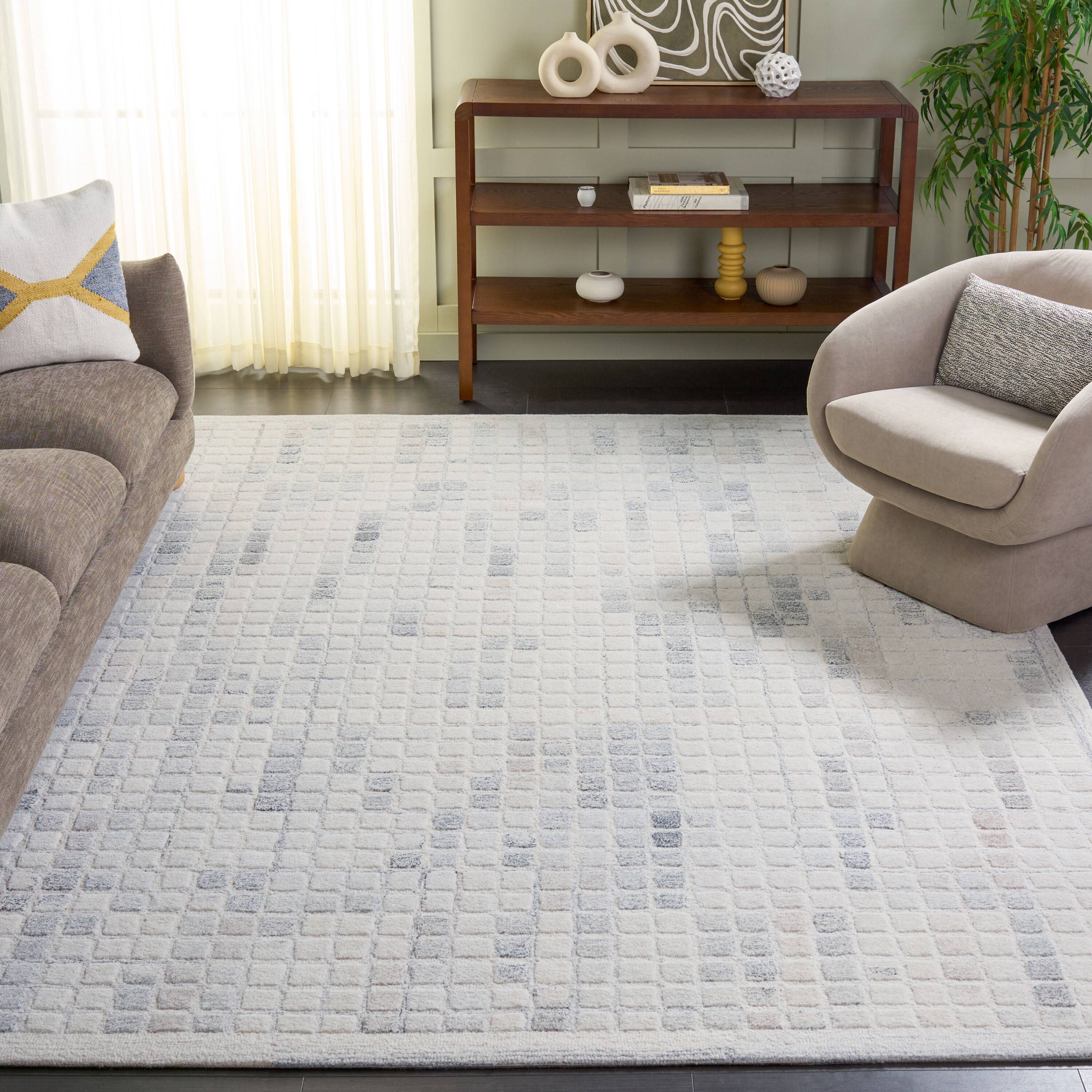 Safavieh Ebony Risto Geometric Area Rug 9ft x 12ft Multicolor, Gray