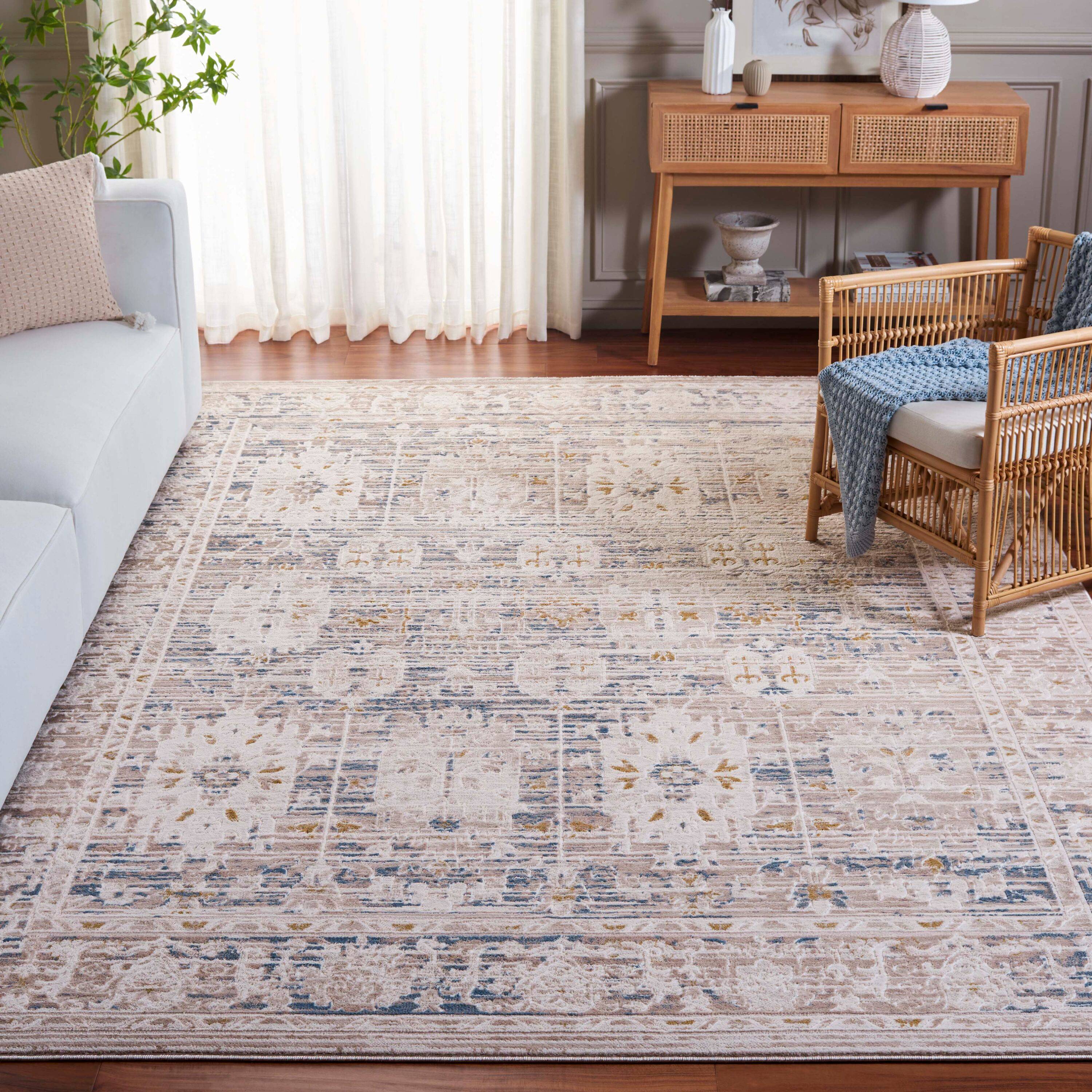 Safavieh Prestige 112B Rectangular Area Rug Light Blue, Beige