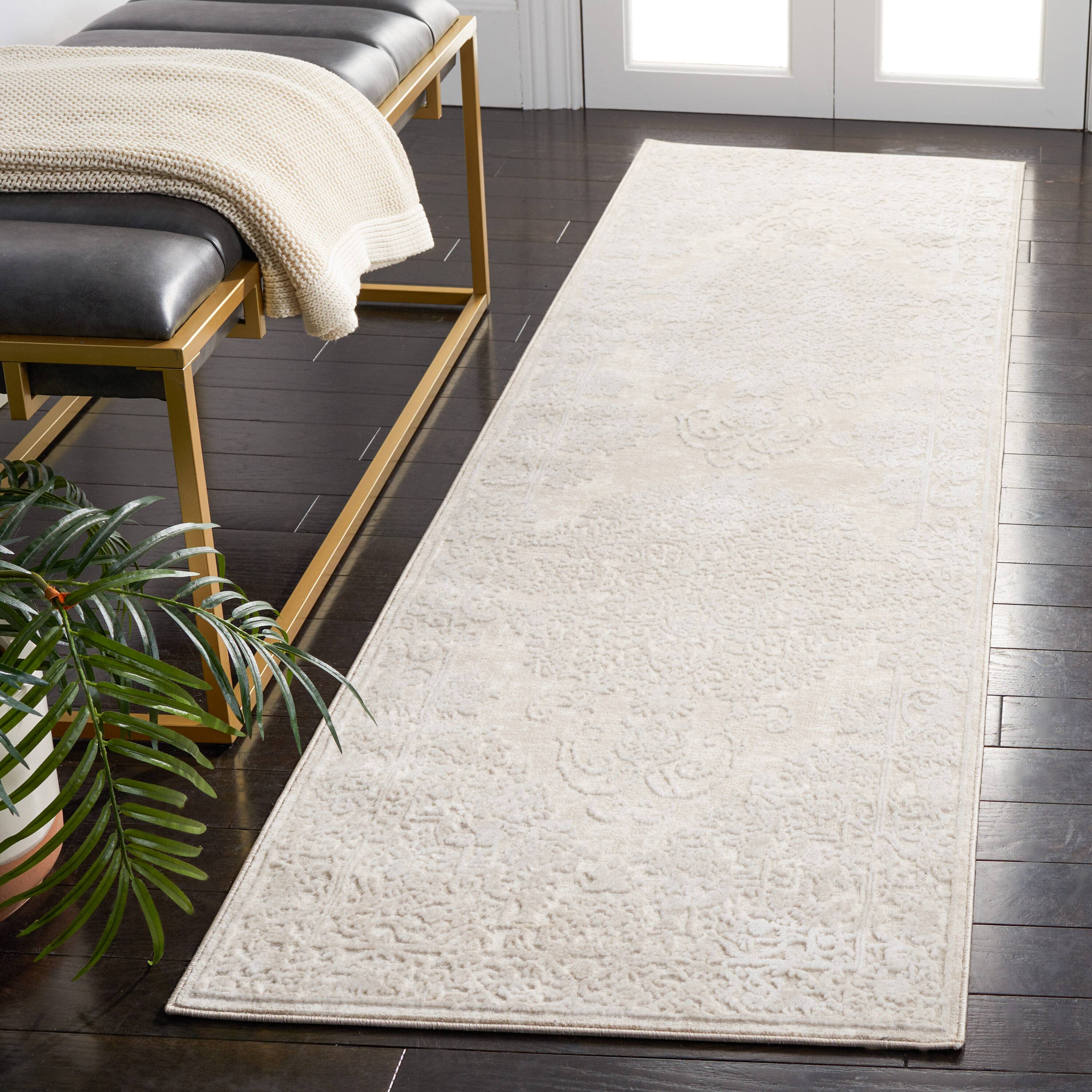 Safavieh Reflection 664D Cream Ivory 2 x 18 Rectangular Runner Rug Beige
