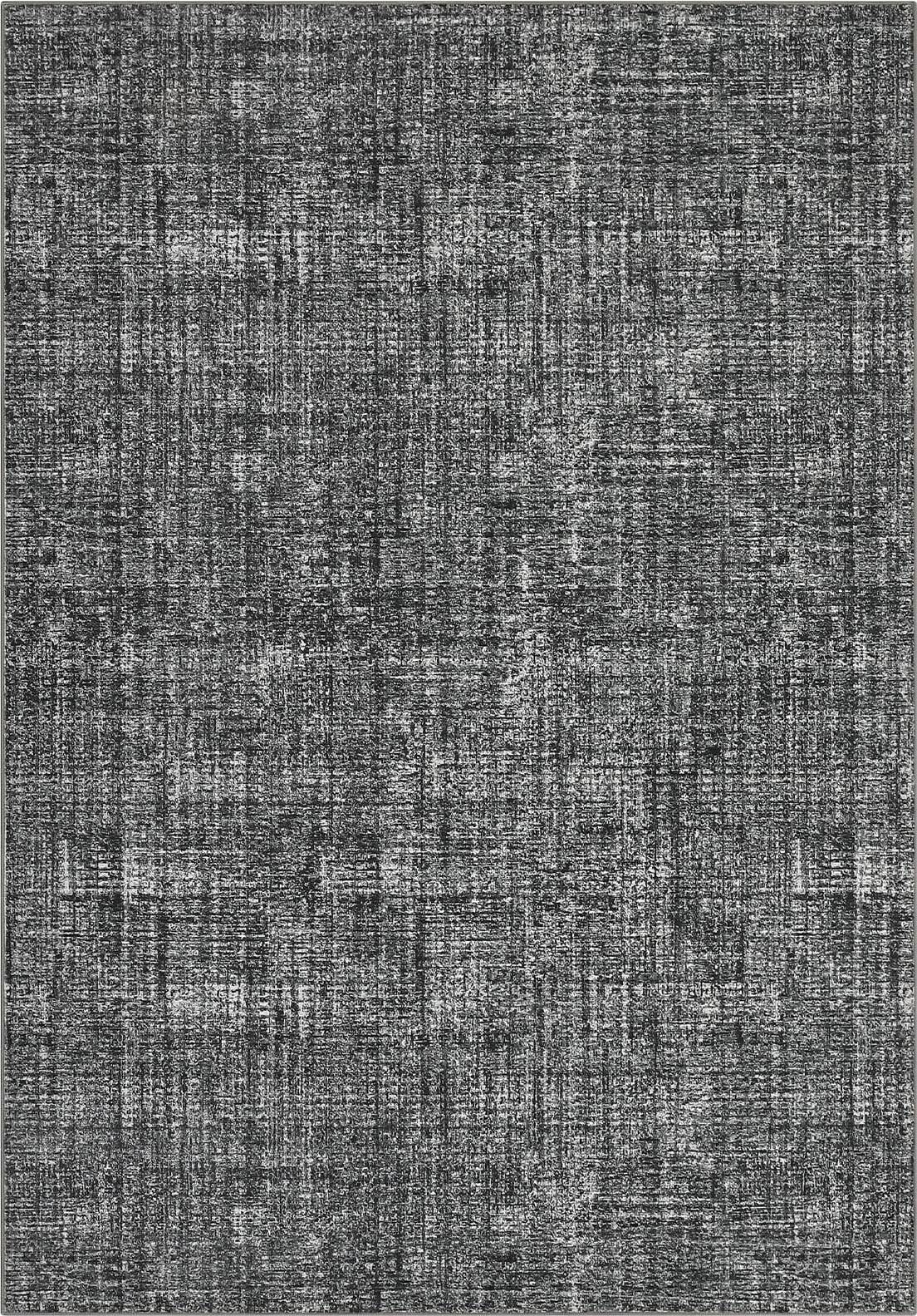 Garvee Area Rug 9 x 12 ft Polyester Dark Grey Rectangular Brown