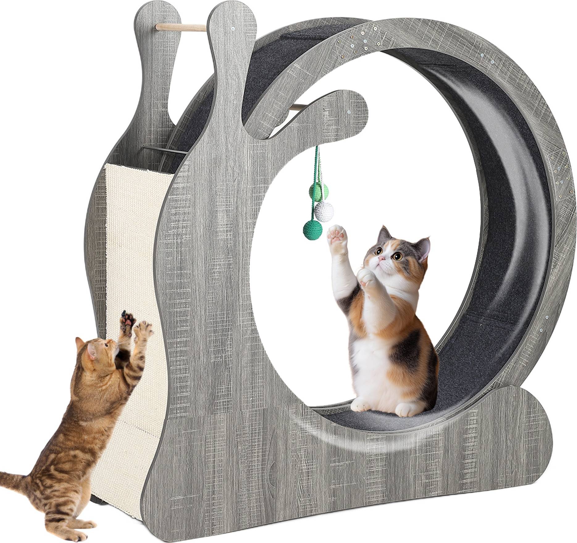 Cat wheel IDEALHOUSE 45 Inch Large Cat Running Wheel Gray